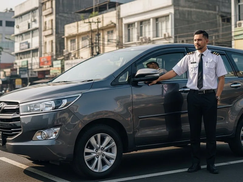 Toyota Innova Reborn rental mobil Medan dengan sopir profesional