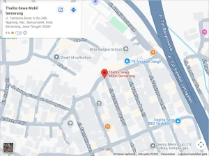 Screenshot lokasi kantor Thalita Rentcar di Semarang